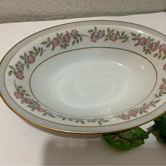 Noritake 5433 Floral Pattern Gold Trim Dish Oval Serving Bowl 10.5" x 7.5" G5 - Picture 12 of 12